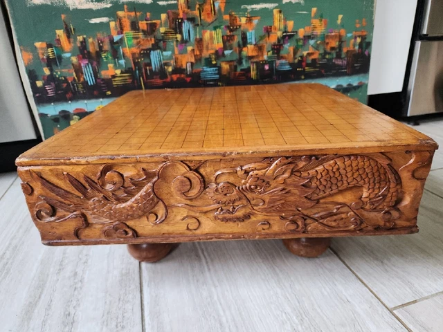 Vintage Japanses GO Board table With Dragons