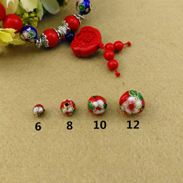 Mixed CLOISONNE Carve Flower & Charms & Spacer BEADS - Choose 6MM 8MM 10MM 5