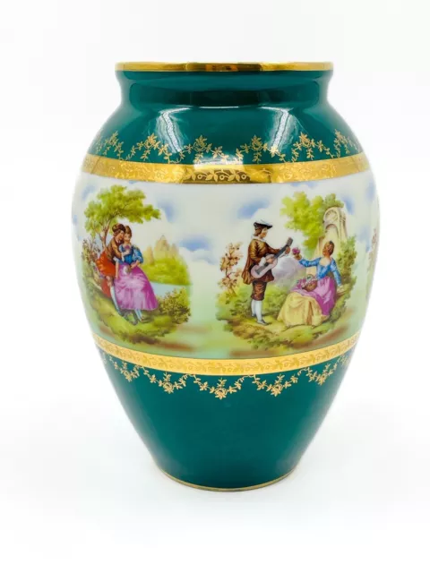 Vintage Gloria Alt Wien Germany Fine Porcelain Vase - Fragorand Love Story