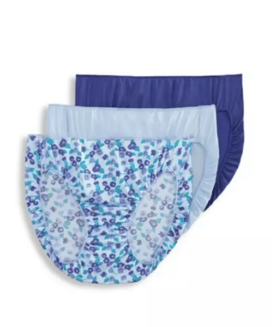 JOCKEY LIFE WOMEN'S Ultra Soft Bikini 3-pack Blue/Lt Blue/Floral Size 8 XXL  AC5 $11.02 - PicClick