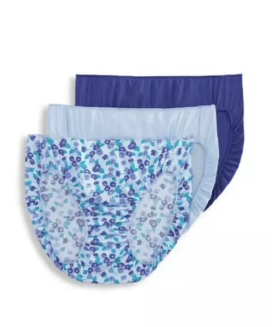 Women's Jockey 3-Pack Blue Twilight Floral French Cut Classic