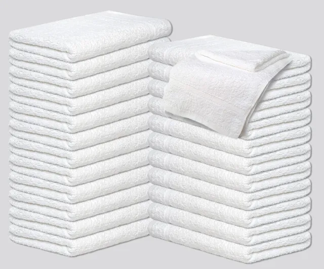 300 pack (25 dozen) new white bar towels bar mops cotton super absorbent 16x19