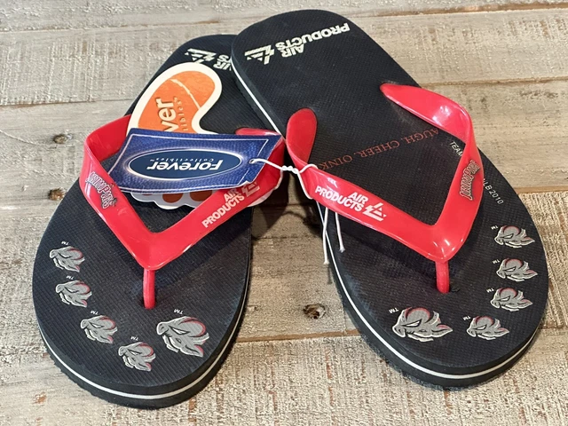 Lehigh Valley IronPigs (Phillies) Youth Flip-Flops Size Large (3-4) SGA - New