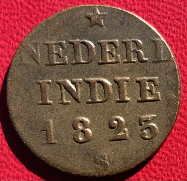Netherlands East Indies 1823-S 1/4 Stuiver Coin. Willem I. KM# 287.