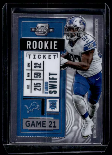 2020 Panini Contenders Optic D'Andre Swift Rookie Ticket  #70   Detroit Lions