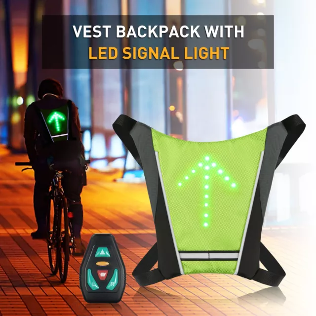 USB Rechargeable Reflective Vest  with  Turn Signal  F6D6