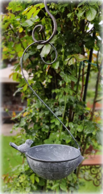 Vogeltränke⚜️ Schöpfkelle ⚜️Vogelbad ⚜️Wasserstelle⚜️ Insekten ⚜️Garten ⚜️ grau