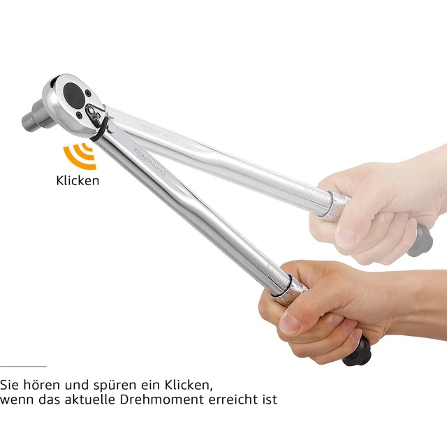 Drehmomentschlüssel 1/4" Zoll 2-24Nm Drehmoment Werkzeug Stecknüsse mit Koffer 2