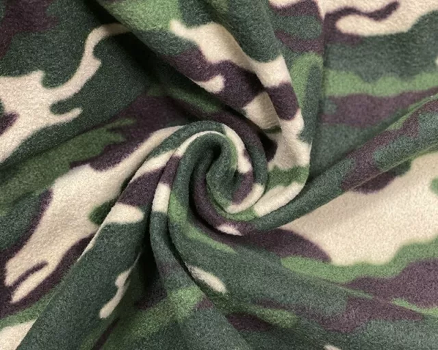 Polar Fleece Anti Pil Fabric Jungle Army Camouflage Green Camo Pet Blanket Throw 2