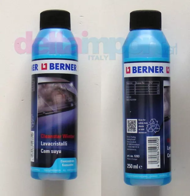 Lava Vetri Invernale Berner Cleanstar Winter 250ml auto camper camion furgone