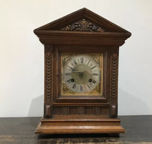 Antique R M Schnekenburger RMS Cased Quarter Strike German Mantel Clock - Repair