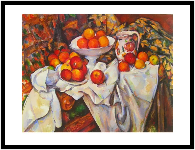 Paul Cezanne Poster Kunstdruck Bild im Alu Rahmen Äpfel und Orangen 60x80cm