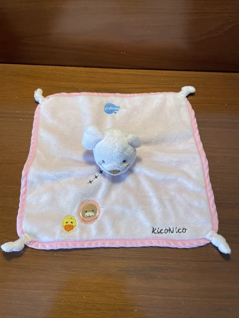 DOUDOU PLAT KICONICO Itsimagical SOURIS ROSE CANARD JAUNE Singe