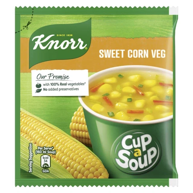 Ready To Manger Knorr Instantané Veg Soupe - Maïs Sucré, 10gm, Non Added