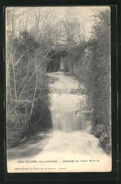 CPA Galgon, Cascade du Vieux Moulin