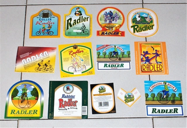 13 Etichette Birra RADLER bier beer label PERFETTE etichetta Germania