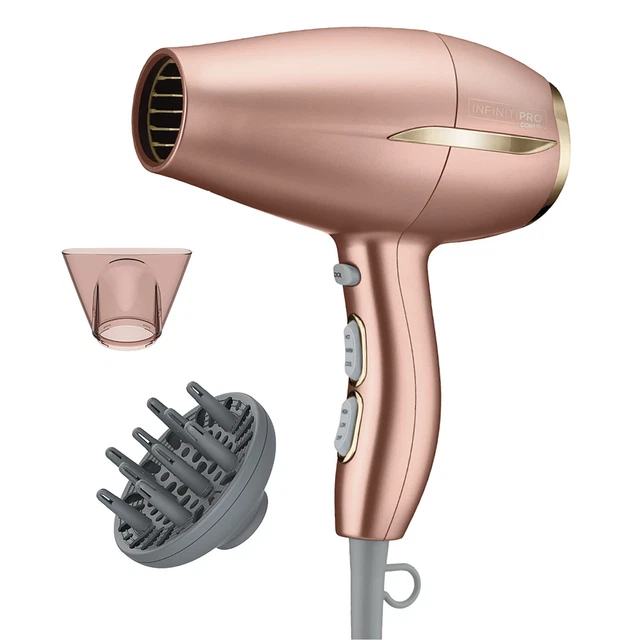 InfinitiPro by Conair Professional Ceramic Frizz-Free Compact Hair Dryer, Ionic