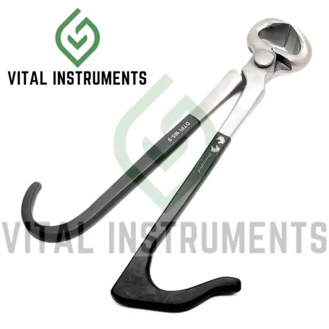 Hoof Nipper 9" Hand Held High Quality Stainless Steel Black Color Handle