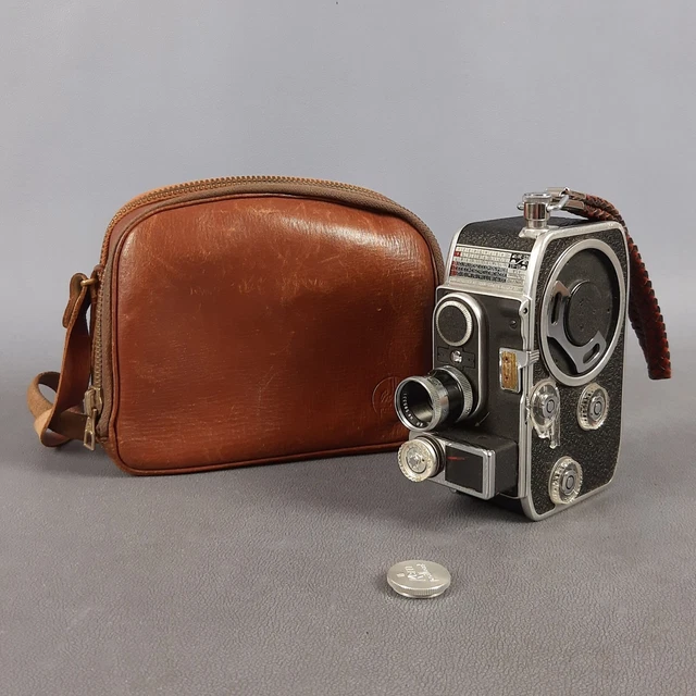 A Bolex Paillard C8 cine camera, original case