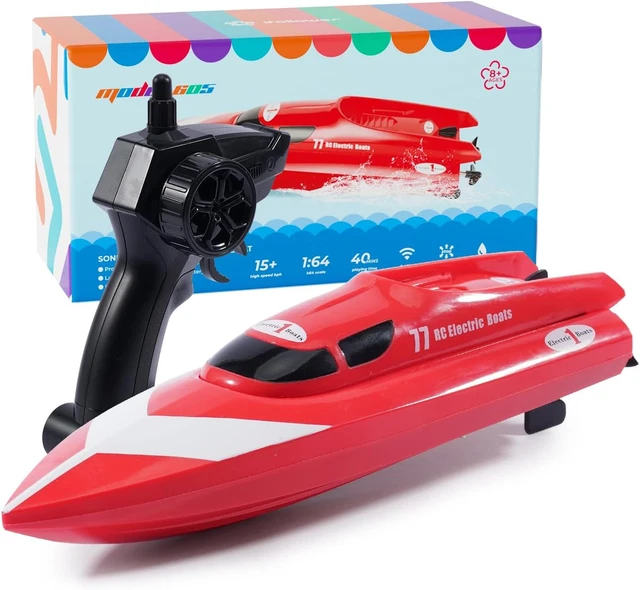 BARCA TELECOMANDATA BIOSA per? Piscine e laghi, barca RC alta velocità 25KM/H 2,4 GHz EUR 27,93