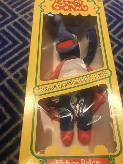 NIB 1982 Fisher-Price THE GREAT GONZO Dress Up Muppet Dolls, Jim Henson Vintage 3