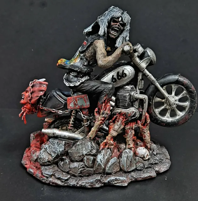 Iron Maiden FIGURE Custom Made Art Biker Eddie V Devil Figurine 666 Beast STATUE