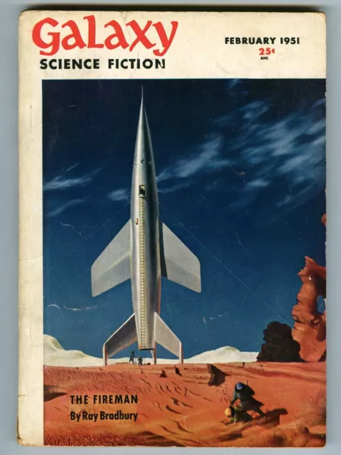 Rare February 1951 GALAXY SCIENCE FICTION Magazine! The FIREMAN by Ray BRADBURY!