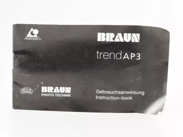 Bedienungsanleitung Braun trend AP 3 photo technik instruction