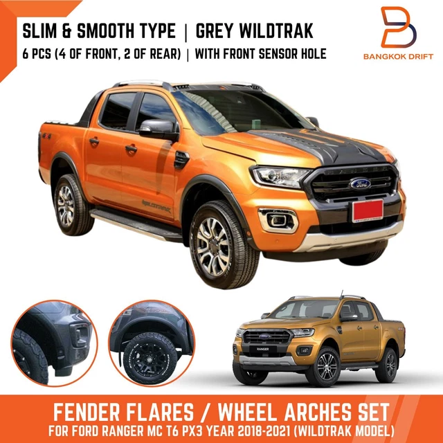 3& SLIM FENDER Flares Arch For Ford Ranger T6 Px2 Xl Xlt Xls Wildtrak