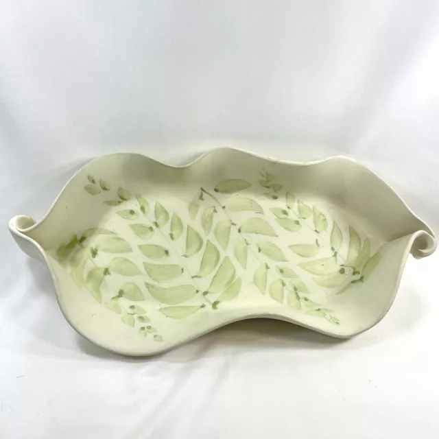 Hilborn Pottery Made in Canada Handcrafted Hand Painted Light Green Dish Tray