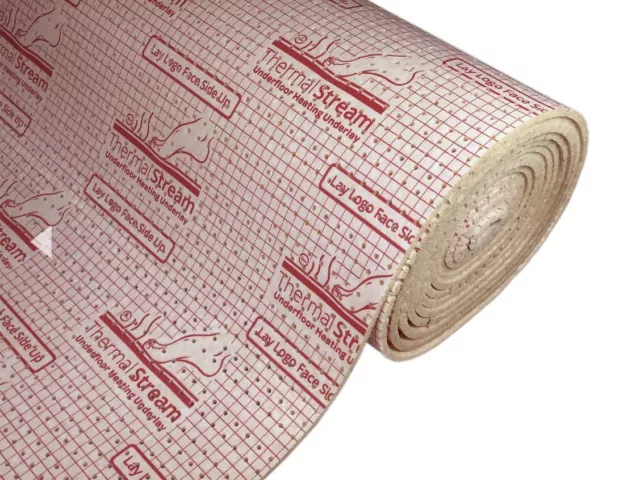 ThermalStream Underfloor Heating Carpet Underlay 10mm (15m2 - Full Roll)