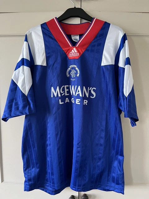 Glasgow Rangers Home Shirt 1992/93 Authentic genuine 1990s Football Kit 44/46”