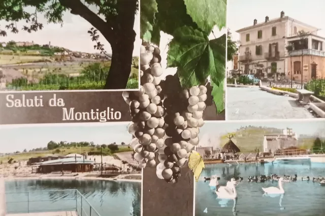 Cartolina - Saluti da Montiglio - Vedute diverse - 1960 ca.