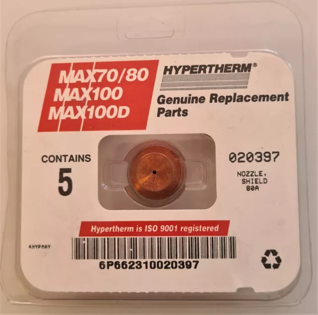 Hypertherm 020397 Nozzle MAX70/MAX80/MAX100, Pack 5