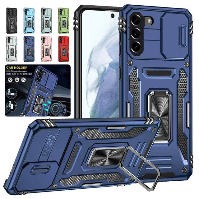 For Samsung Galaxy S23 S22 Ultra S21 Plus S20+ Ring Case Slide Camera Lens Cover
