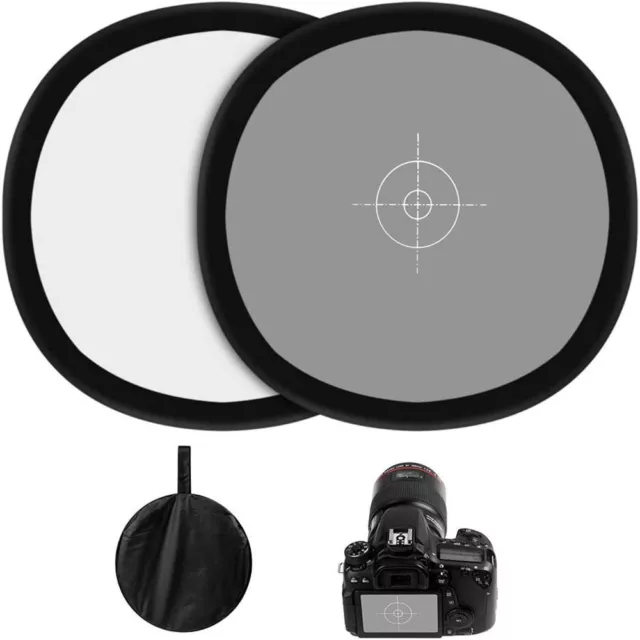 Camera Photography Two Sides Focus Board 18% Reflector Grey/White Balance Card
