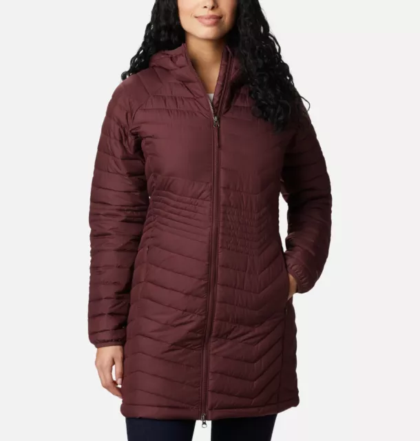 NWT Columbia S, M, L, XL Powder Lite Mid Hooded Jacket Malbec Omni-Heat $200