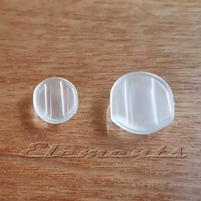 100 200 Clear Rubber Plastic Silicone Earring Back Safety Stoppers Findings