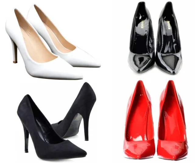 Women Stiletto High Heel Pointed Pumps Ladies Party Clubbing Work Court Shoes