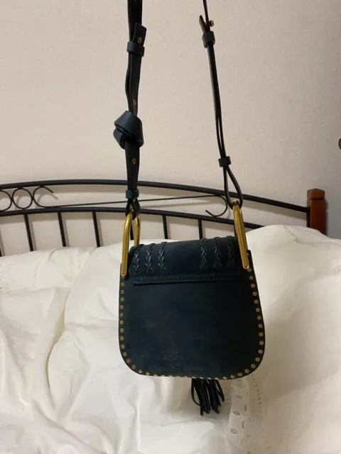 Chloe Marcie Shoulder Bag Suede Leather Hudson Tassel Small USED from japan 3