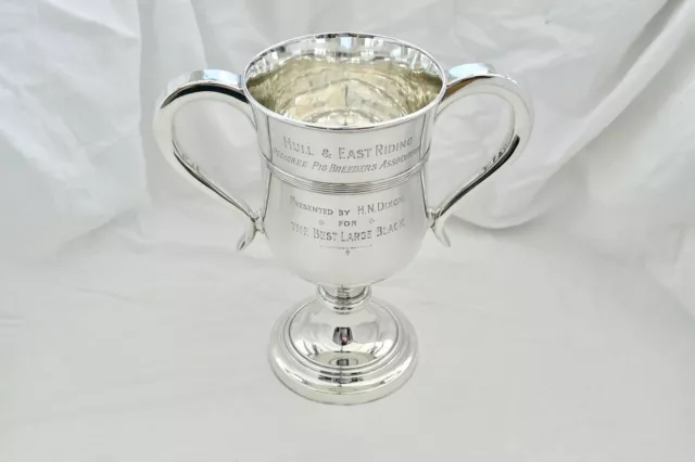 Rare George Iv Hm Sterling Silver 2 Handled Best Large Black Cup 1821