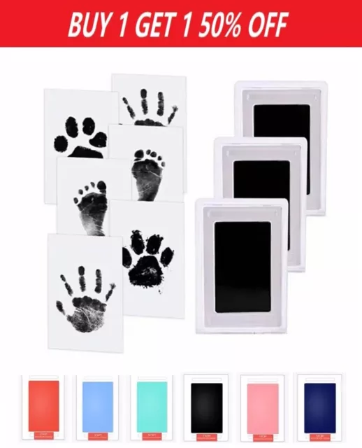2 Baby Hand and Footprint Kit Clean Touch Ink Pad Baby Shower Gift Dog Paw Print