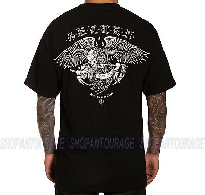Sullen Reagle SCM3677 Manica Corta Standard Grafico Tattoo Skull T-Shirt da Uomo