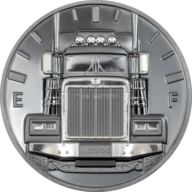 Truck king of the road 2 oz silver coin Cook Islands 2022