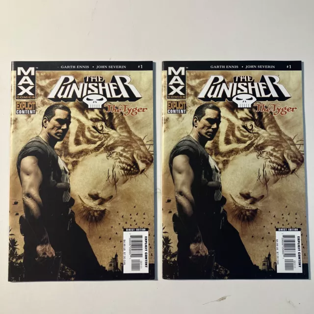 Punisher: The Tyger #1 Lot Of 2 FN & NM 2006 Marvel Max Comics Garth Ennis