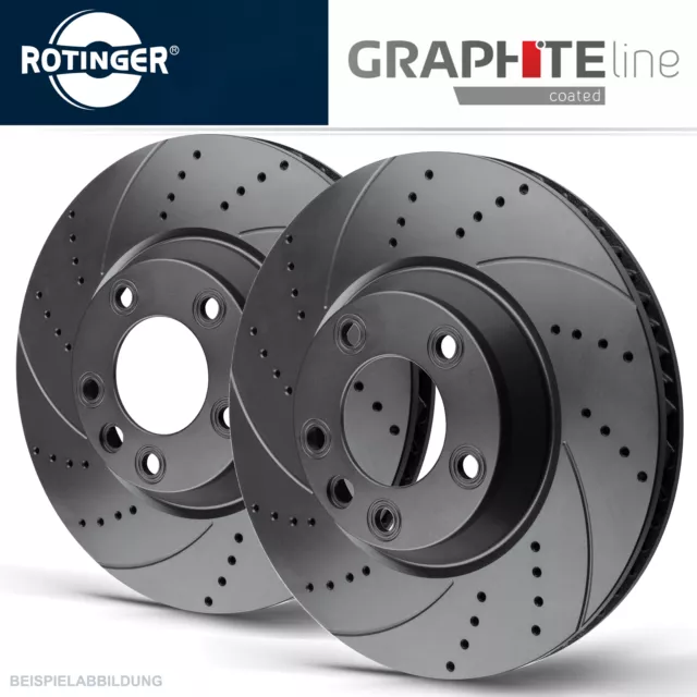 Rotinger Graphite Line Performance Brake Discs Front Axle for Volvo 440 K