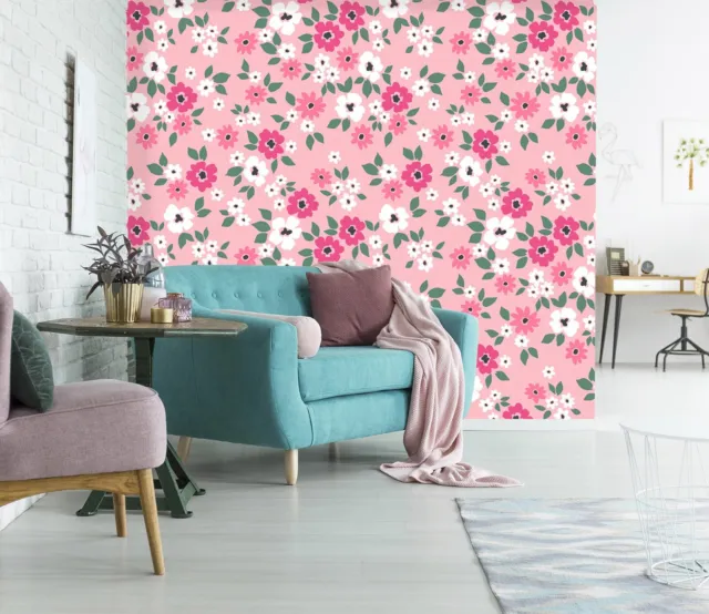 Carta da parati 3D fiori pink H5278 quadro da parete autoadesivo rimovibile Erin