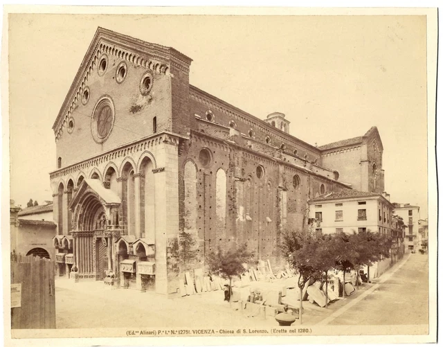 Vicenza  Chiesa Di S. Lorenzo Eretta Nel  1280 Foto   Edizione Alinari