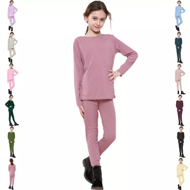 Top e leggings a costine per ragazze abbigliamento da salotto abiti da notte abbigliamento da salotto set per bambini