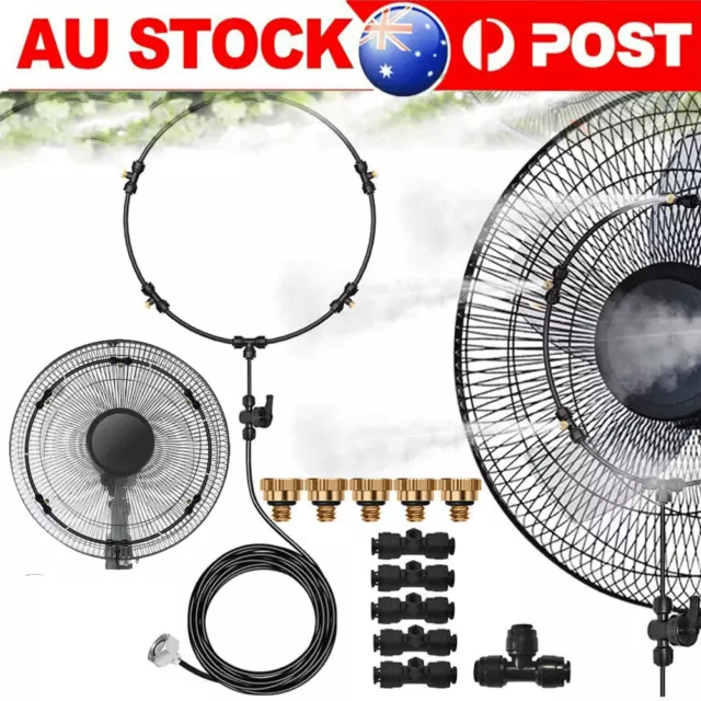 Misting Fan Kit For Water Misting Cooling System Mister Fan Garden Spray Outdoor